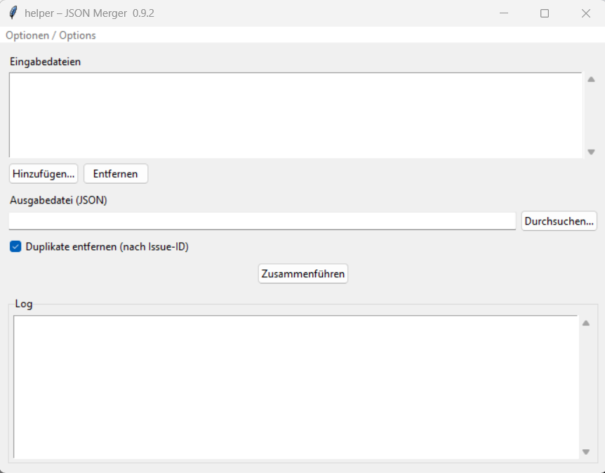 Helper GUI screenshot